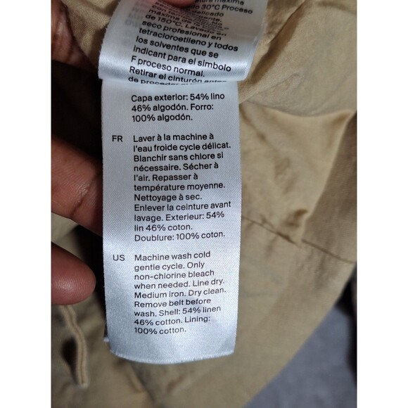 COS Relaxed Fit Linen Blend Utility Jacket Womens Small Chore Barn Career Casual - Picture 12 of 14